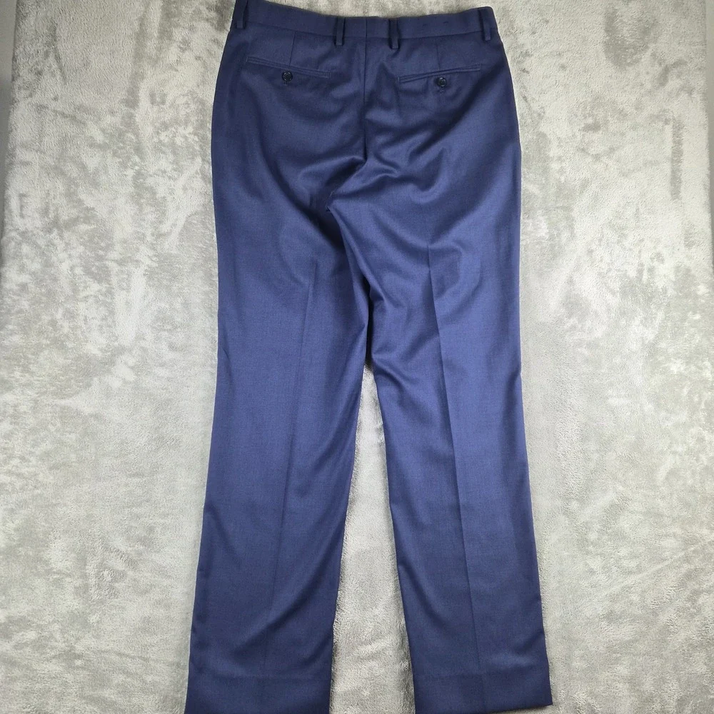 Banana Republic Pants Mens 36x30 Tan Plaid 100% Cotton Flat Front Dress Chino